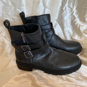 Lucky Brand Leather Motorcycle Boots